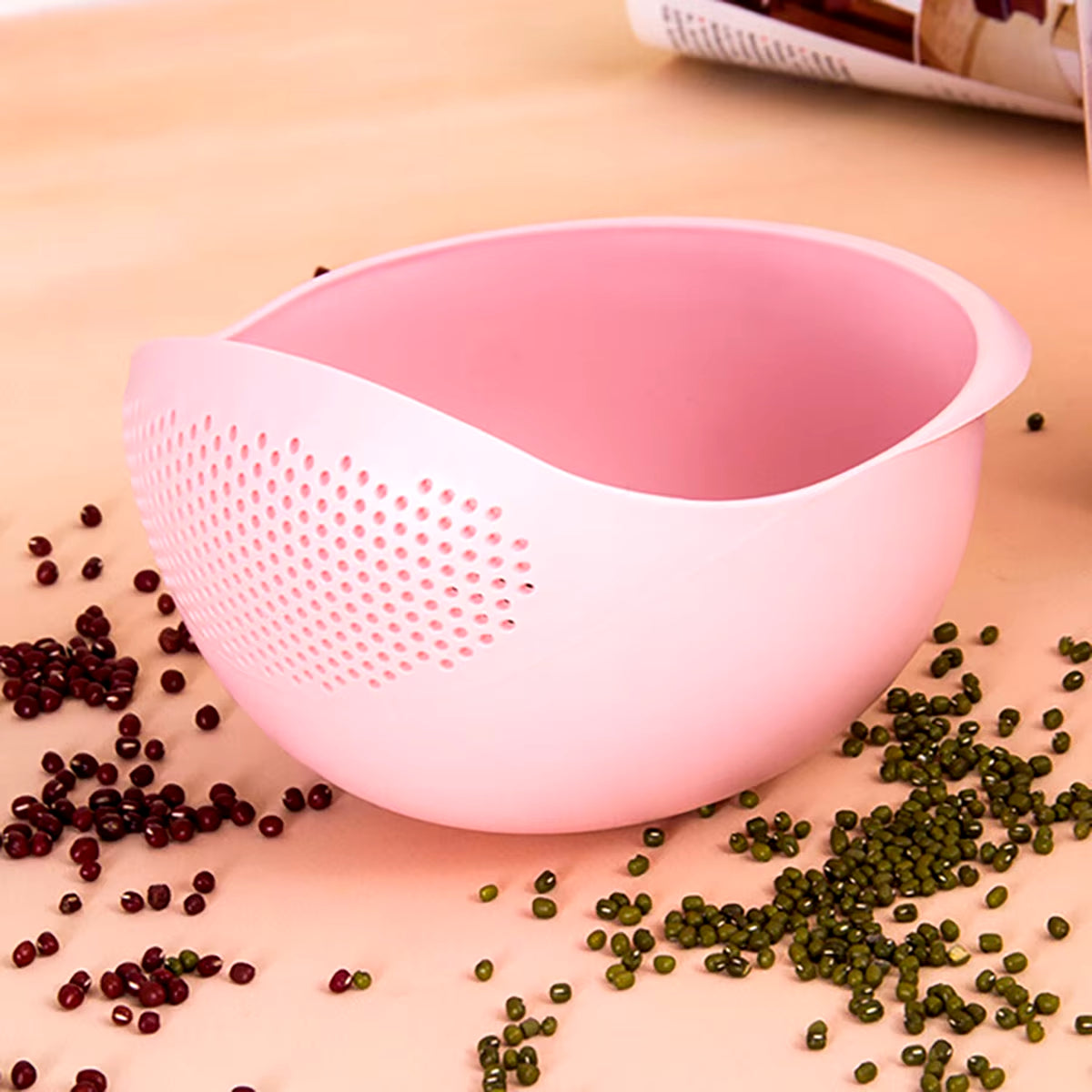 Elevate Your Kitchen Game with the Colander Rice Bowl and Drain Basket Set - The Ultimate Multi-Functional Organizer for Effortless Food Prep!
