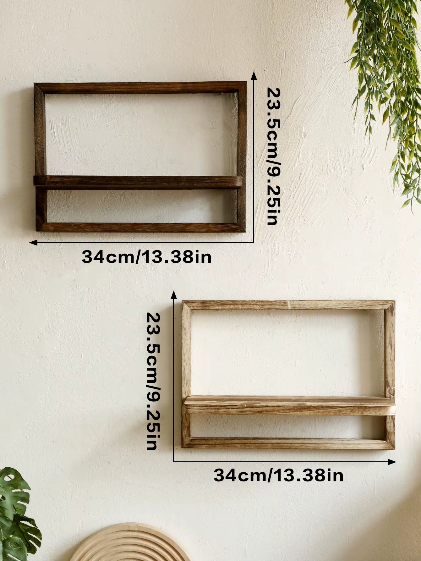 Charming Rustic Wooden Floating Shelves - Perfect Wall Storage for Any Room!