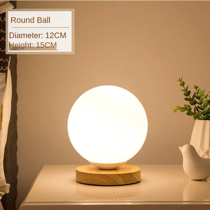 Illuminate Your Space with Modern LED Table Lamps - Stylish Glass Design for Bedrooms and Living Rooms