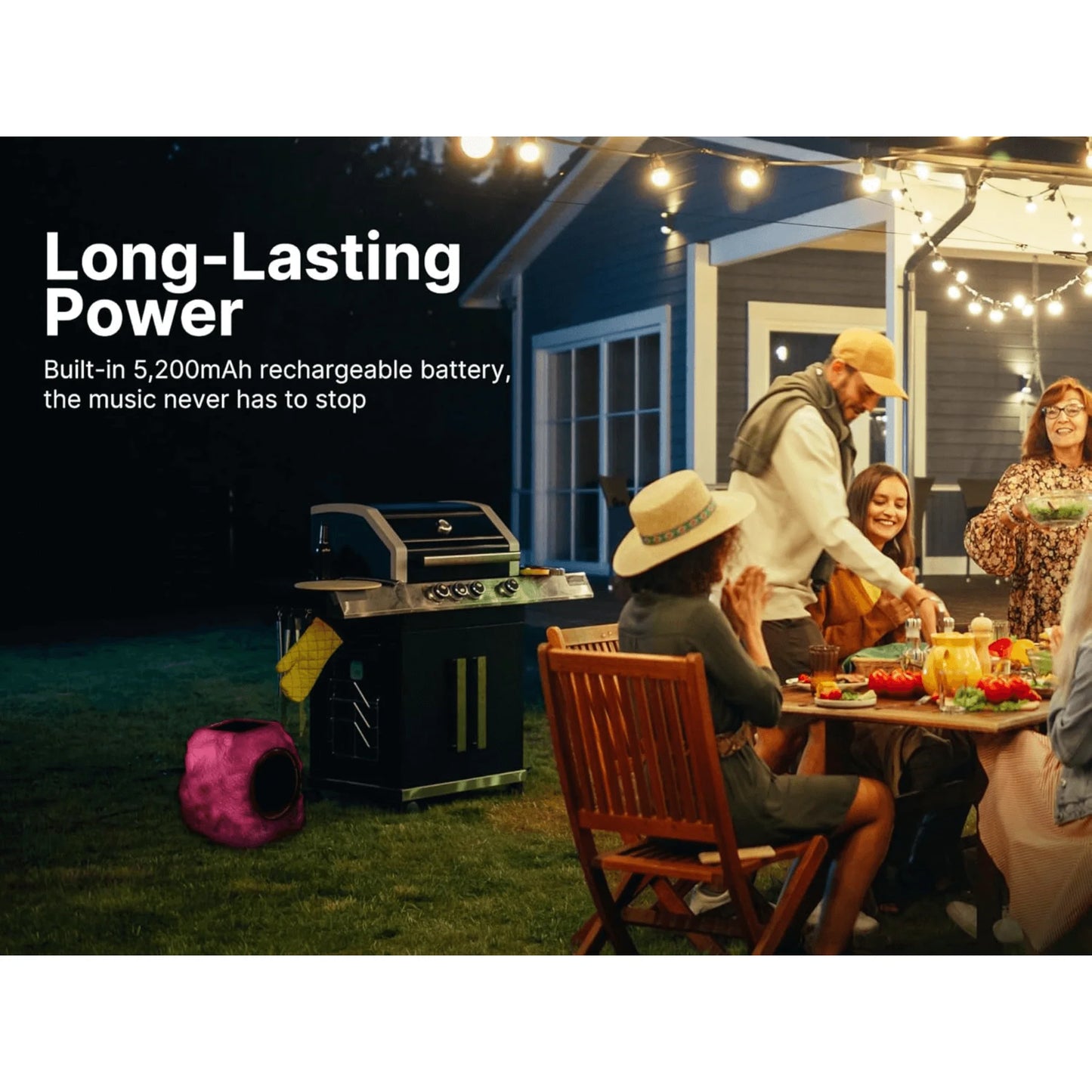 Emerson Rock Party Solar Multicolor LED Bluetooth Speaker System