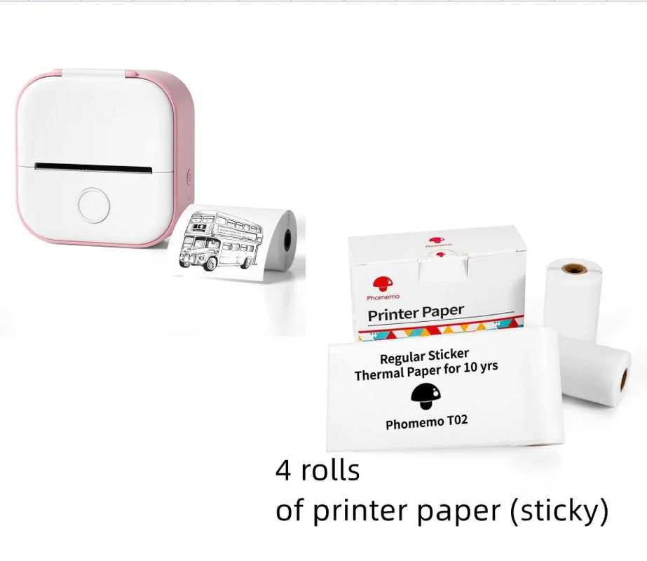  Portable Mini Thermal Label & Photo Printer – Phomemo T02 Series