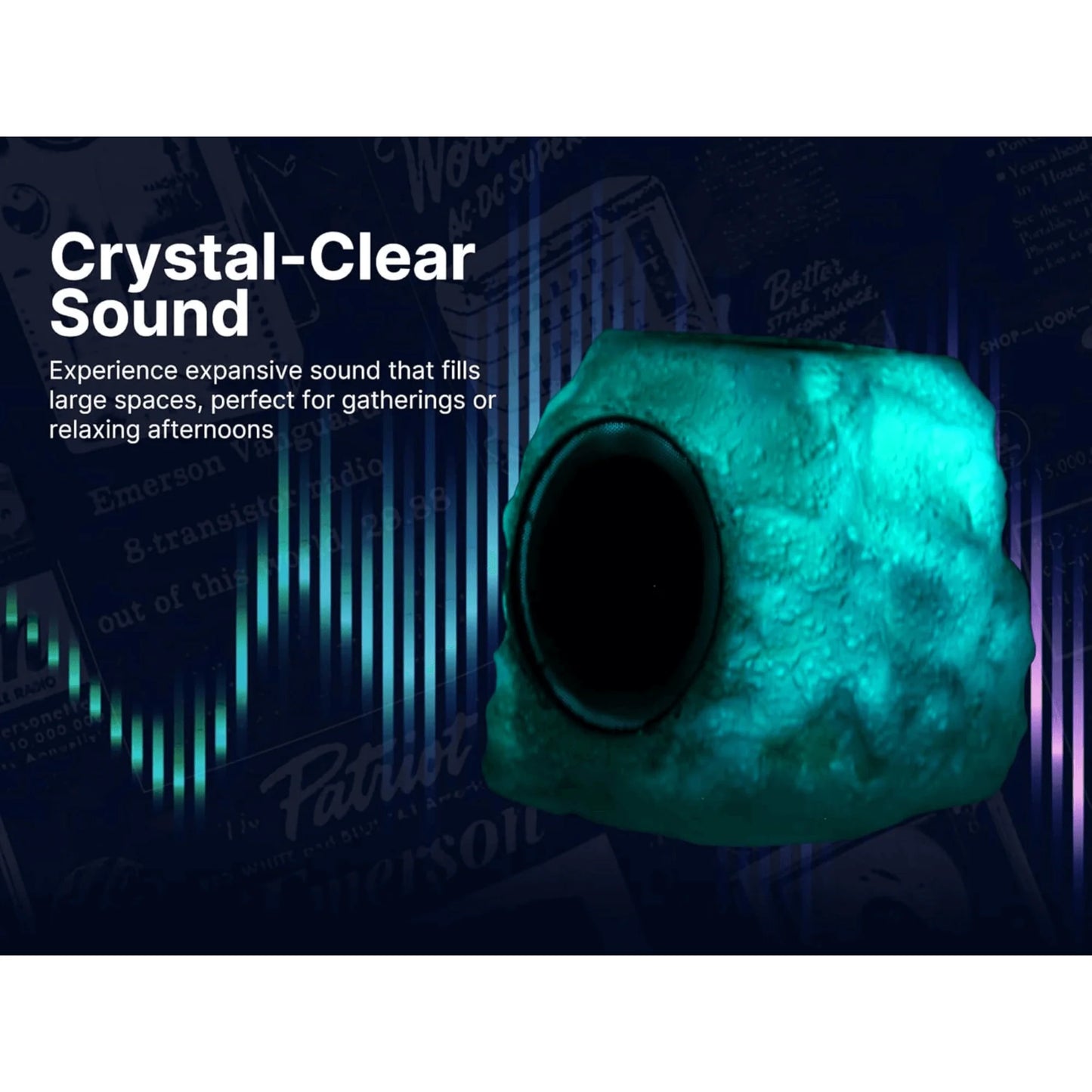 Emerson Rock Party Solar Multicolor LED Bluetooth Speaker System