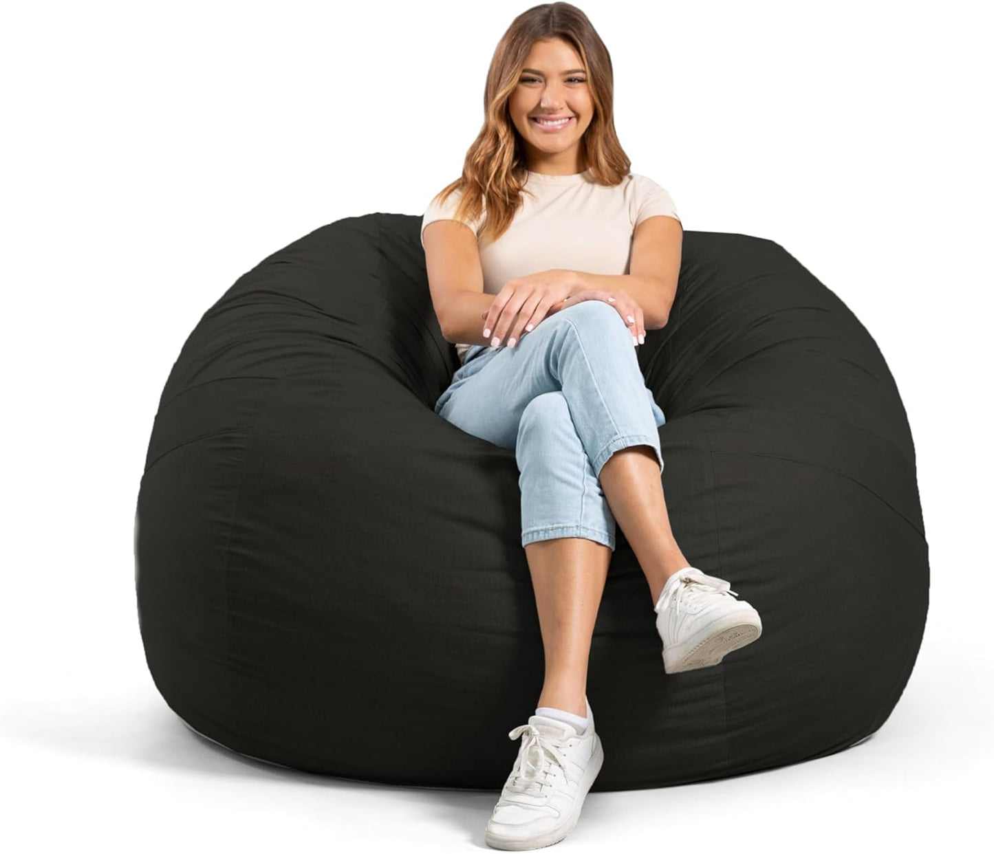 Big Joe Fuf XL Foam-Filled Bean Bag Chair with Removable Cover