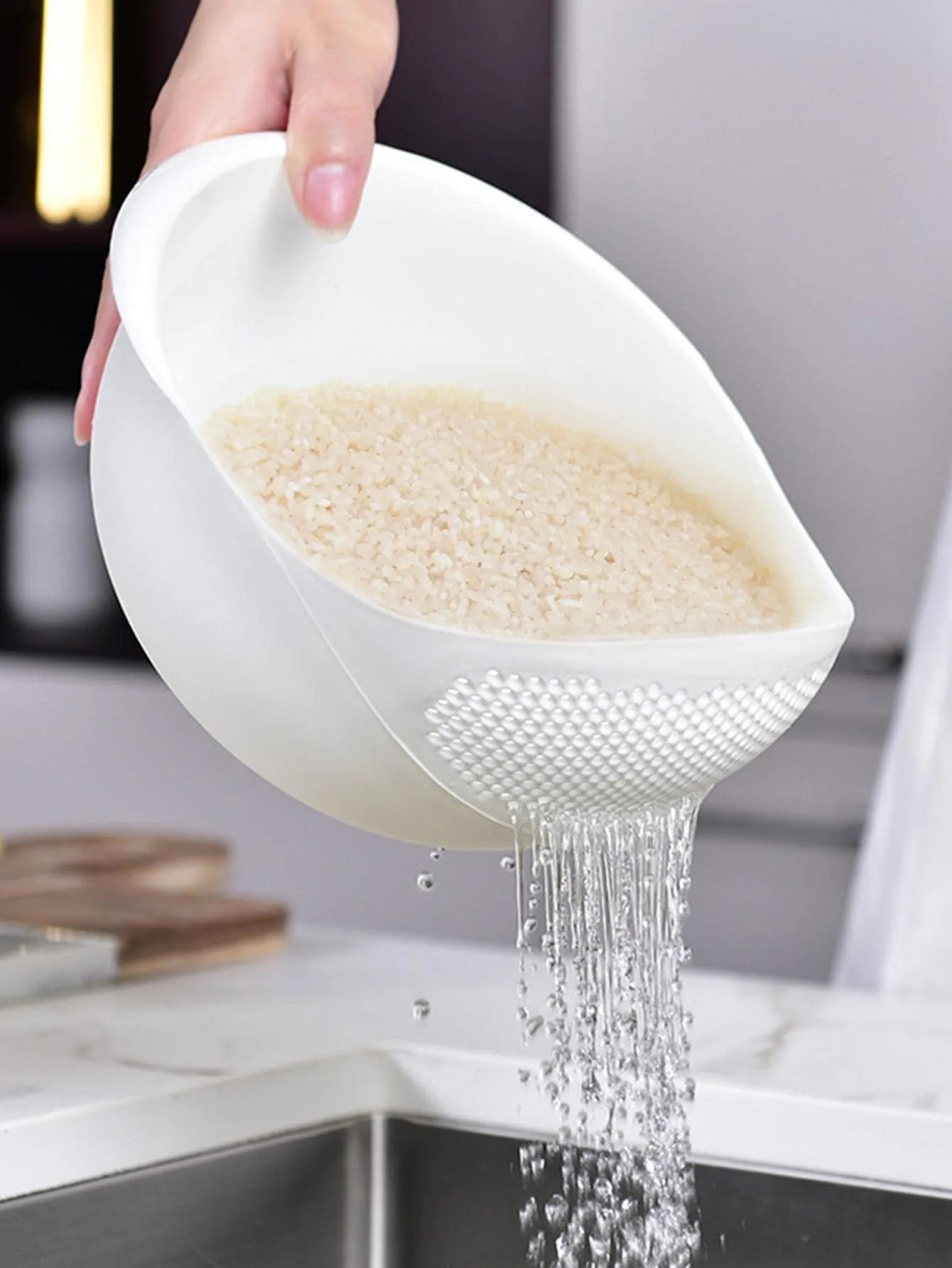 Elevate Your Kitchen Game with the Colander Rice Bowl and Drain Basket Set - The Ultimate Multi-Functional Organizer for Effortless Food Prep!