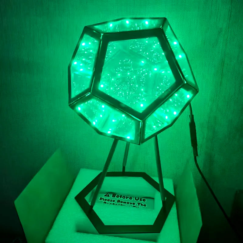 3D Cube Light - Innovative Infinite Dodecahedron Nightlight, Colorful USB Lamp for Girls' Birthdays and Christmas Gifts