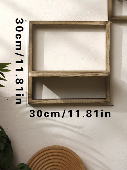 Charming Rustic Wooden Floating Shelves - Perfect Wall Storage for Any Room!