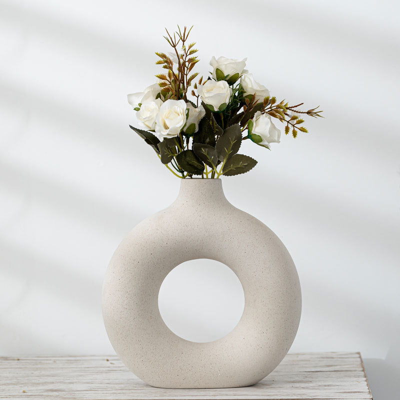Elevate Your Decor with the Contemporary Frosted Particle Floral Arrangement Vase