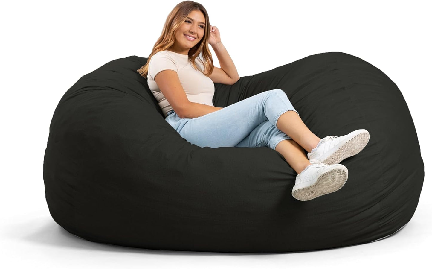 Big Joe Fuf XL Foam-Filled Bean Bag Chair with Removable Cover