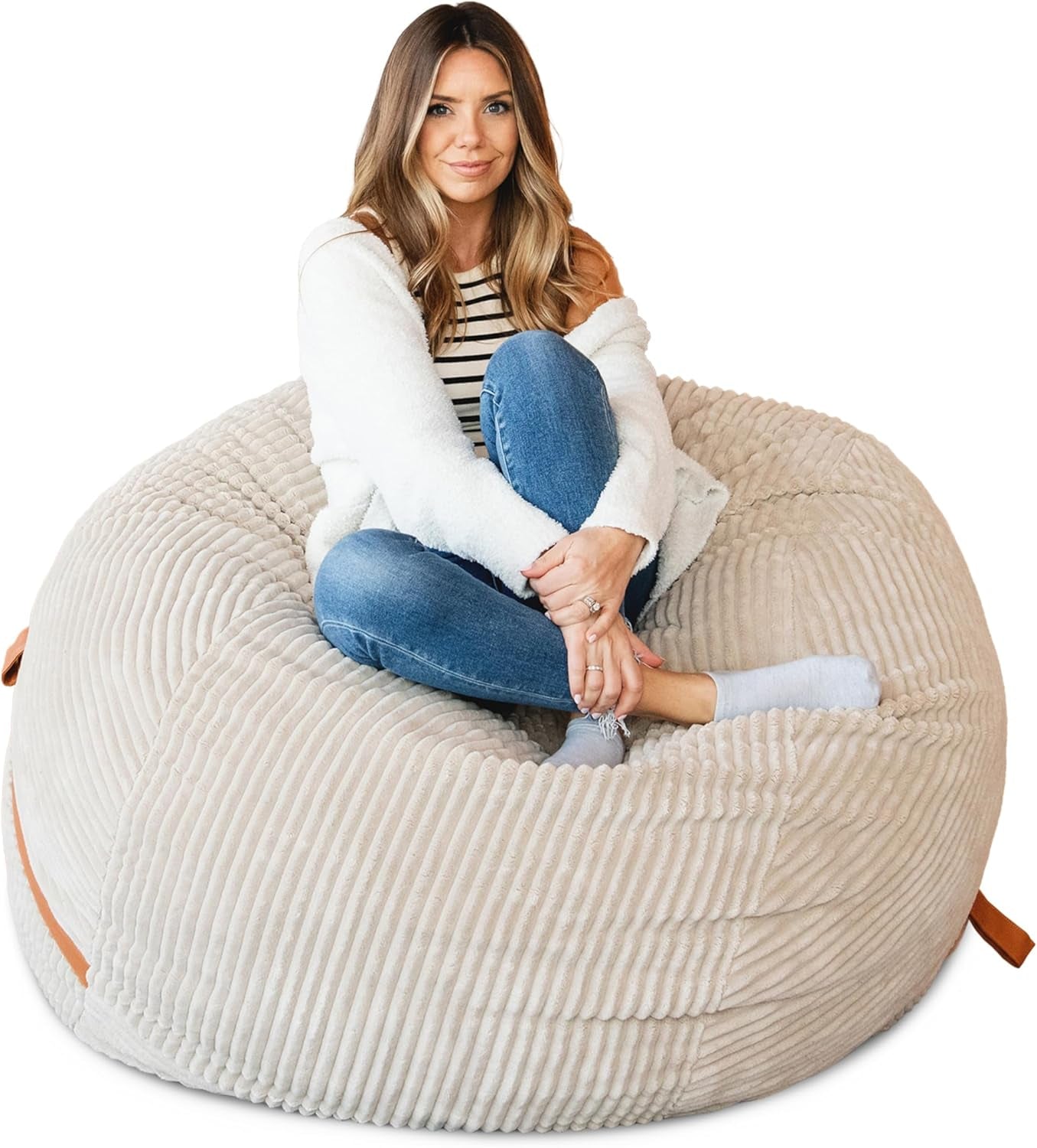 Big Joe Fuf XL Foam-Filled Bean Bag Chair with Removable Cover