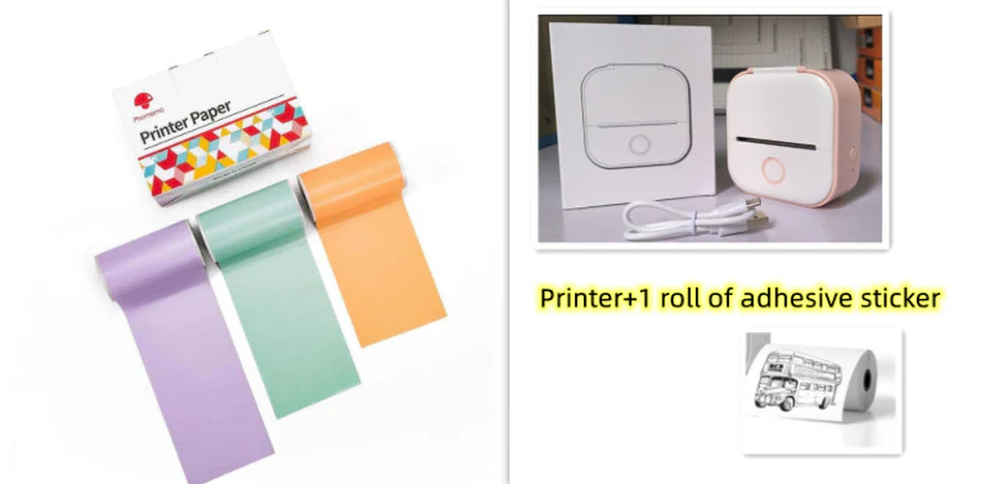  Portable Mini Thermal Label & Photo Printer – Phomemo T02 Series