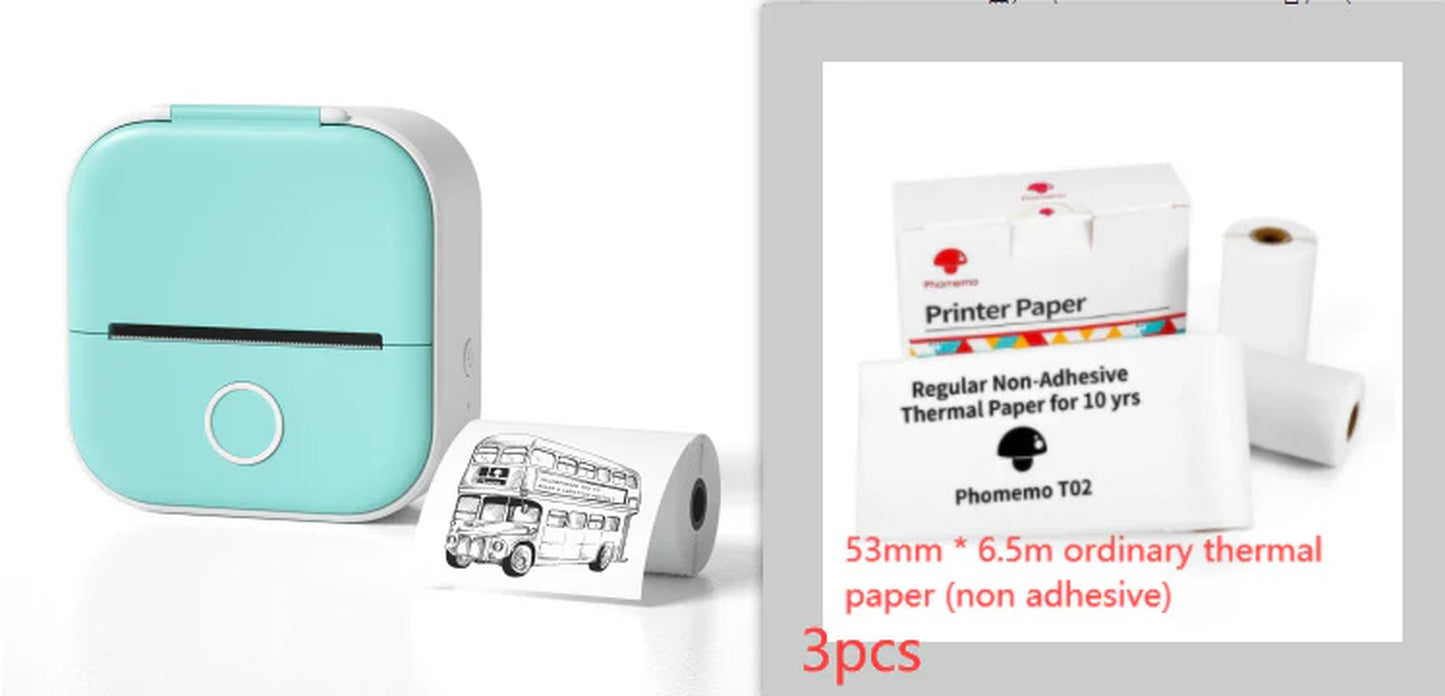  Portable Mini Thermal Label & Photo Printer – Phomemo T02 Series
