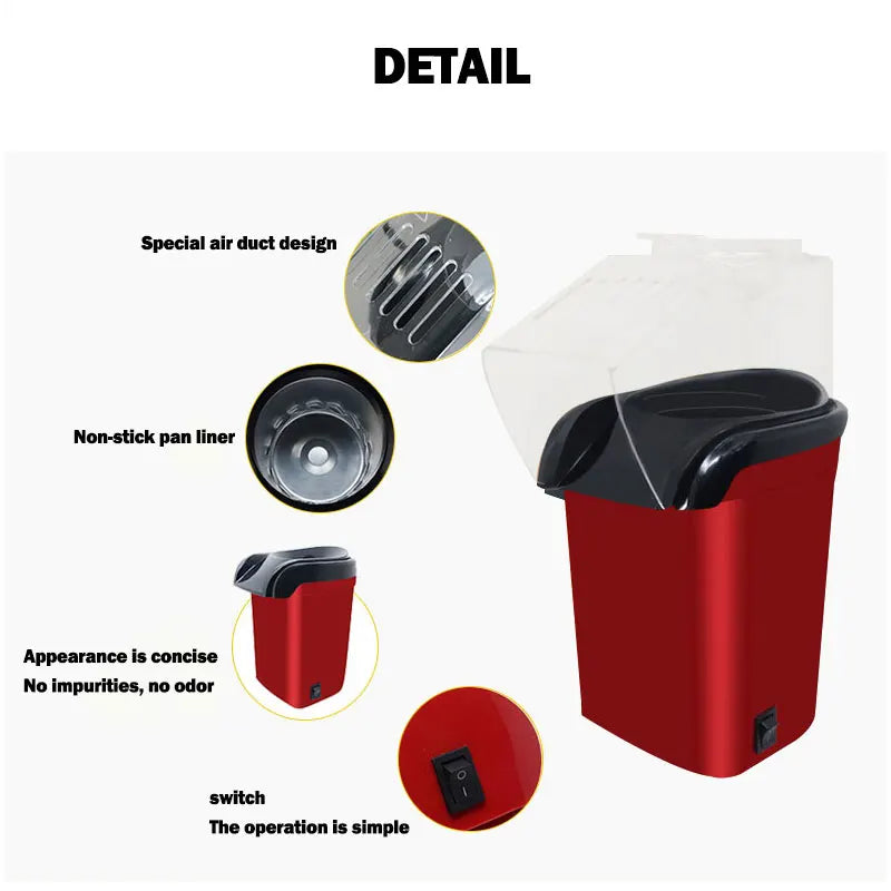 Delight in Every Bite: The Ultimate Mini Electric Popcorn Maker for Quick and Easy Snacking
