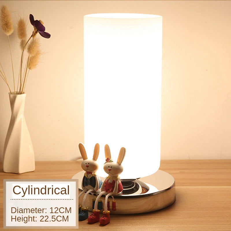 Illuminate Your Space with Modern LED Table Lamps - Stylish Glass Design for Bedrooms and Living Rooms