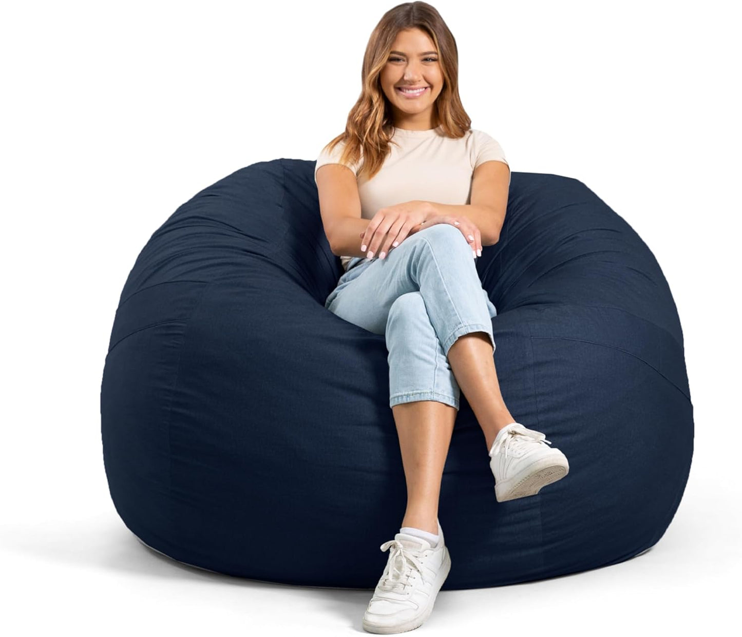 Big Joe Fuf XL Foam-Filled Bean Bag Chair with Removable Cover
