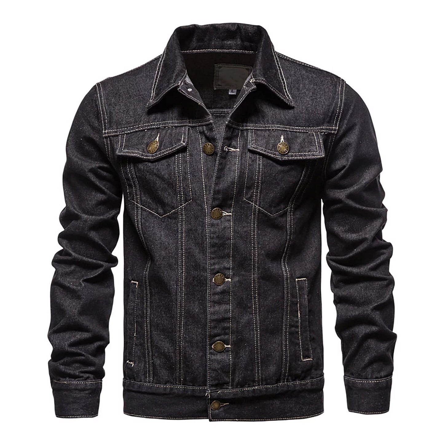 Men's Oversized Denim Jacket – Plus Size Lightweight Button-Down Lapel Jean Coat