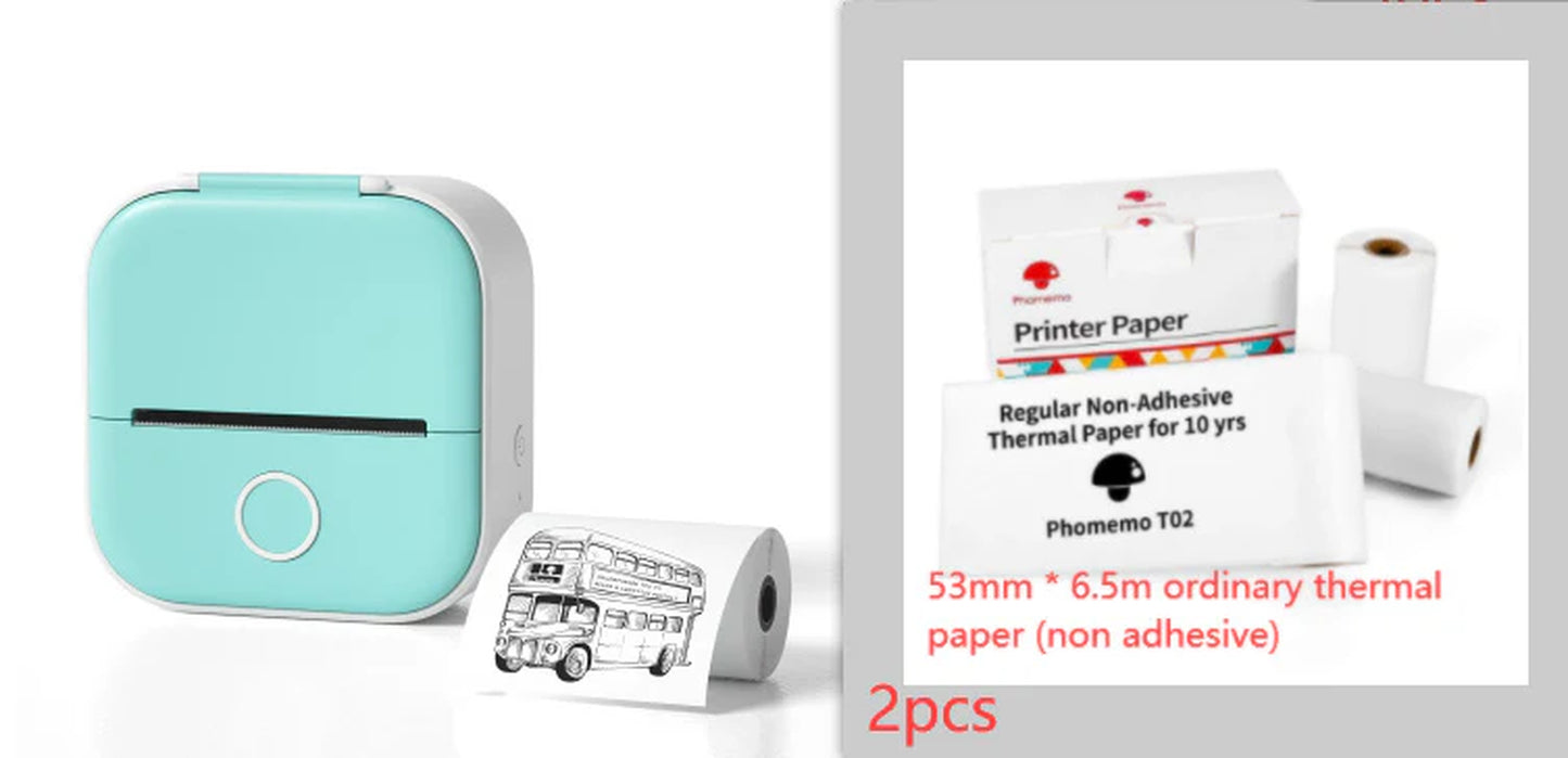  Portable Mini Thermal Label & Photo Printer – Phomemo T02 Series