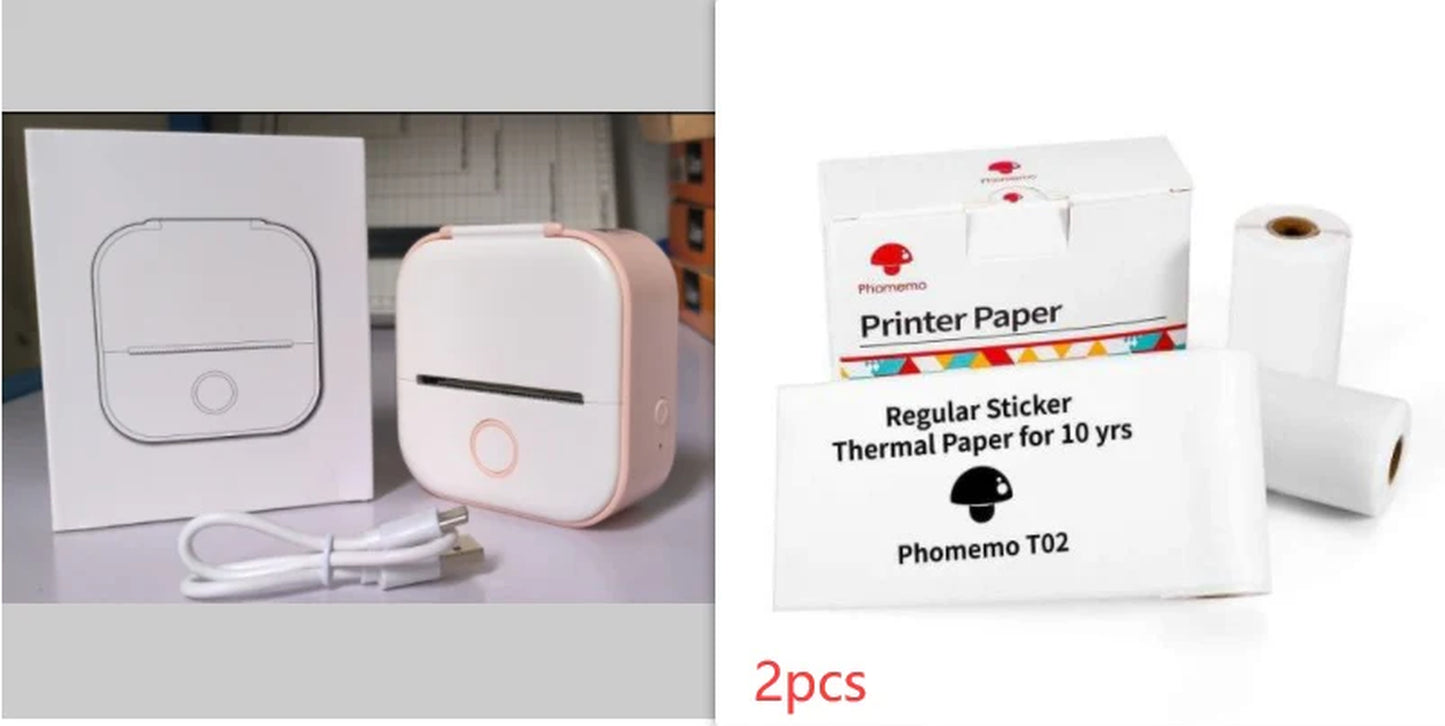  Portable Mini Thermal Label & Photo Printer – Phomemo T02 Series
