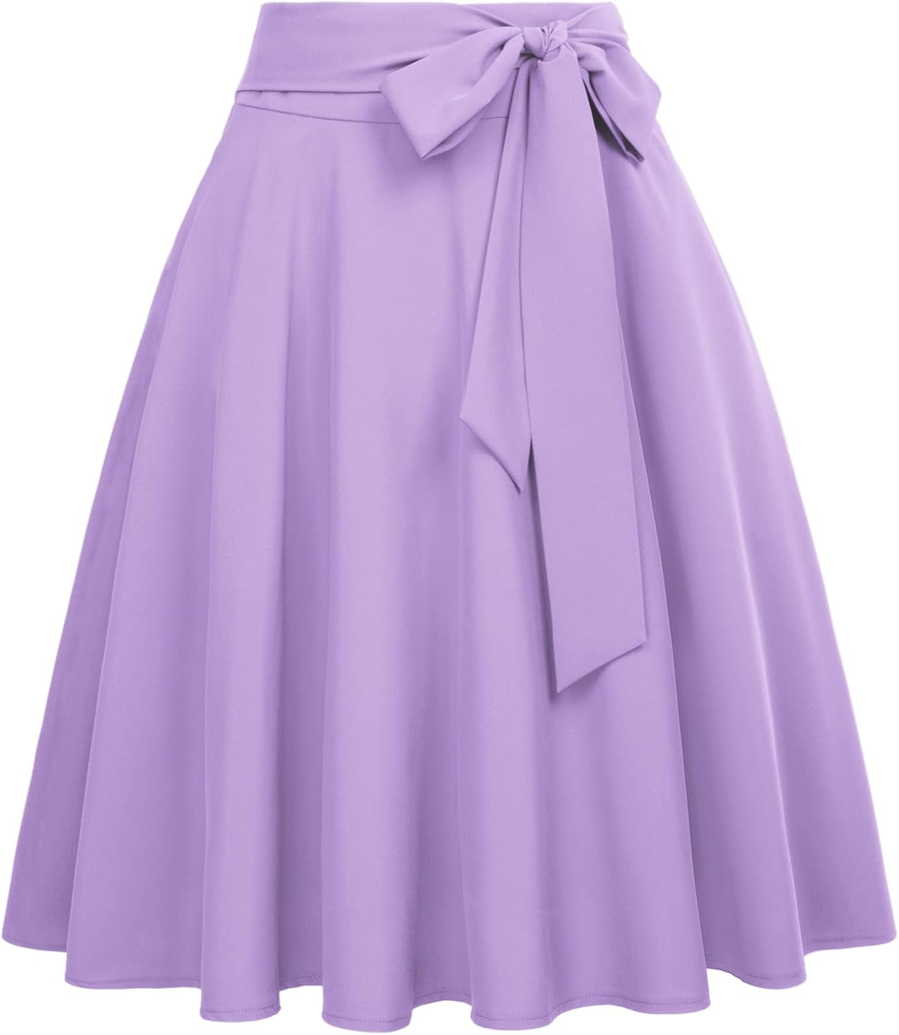 Women's High Waist A-Line Midi Skirt with Pockets - Vintage Flared Skater Design