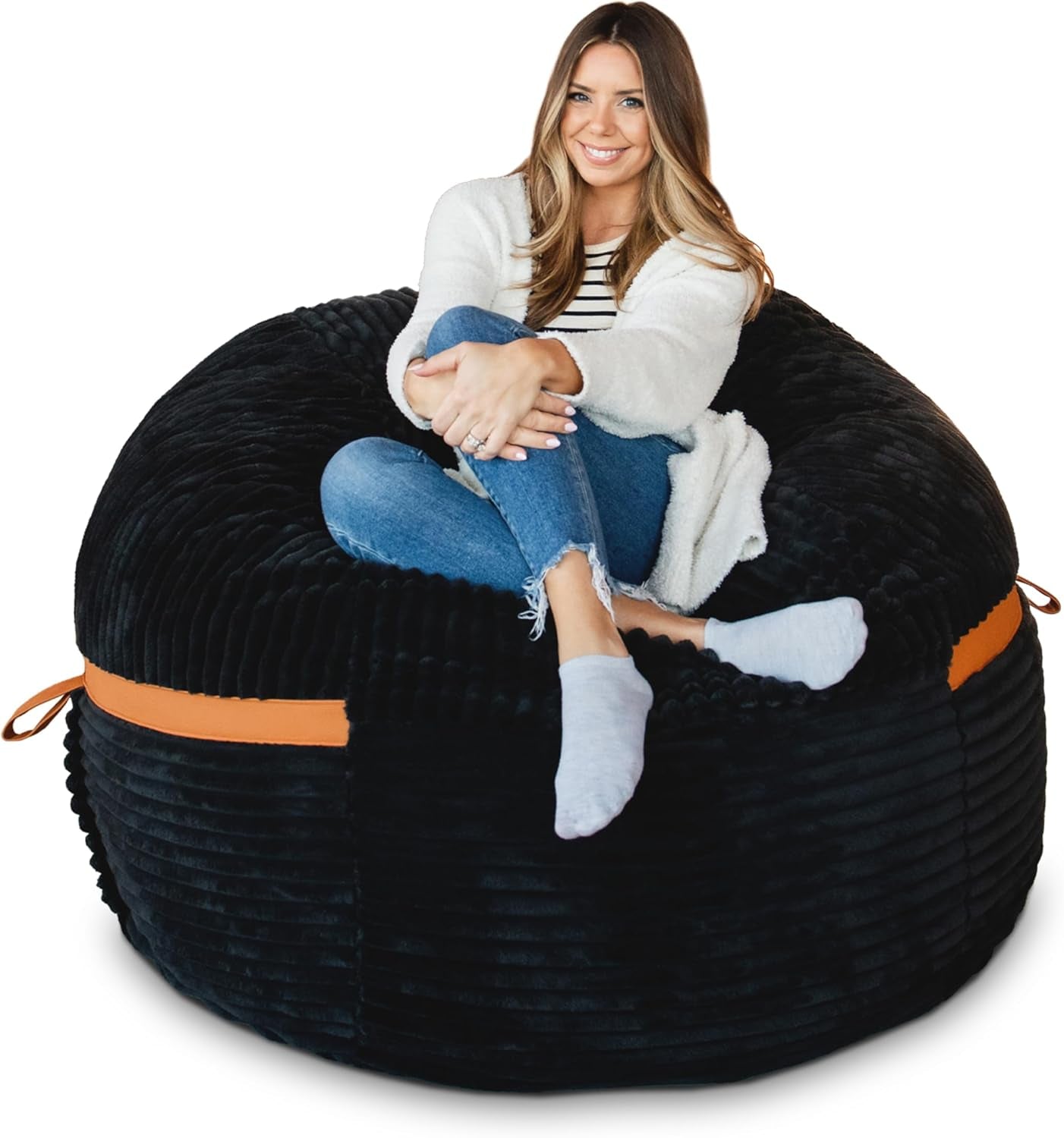 Big Joe Fuf XL Foam-Filled Bean Bag Chair with Removable Cover