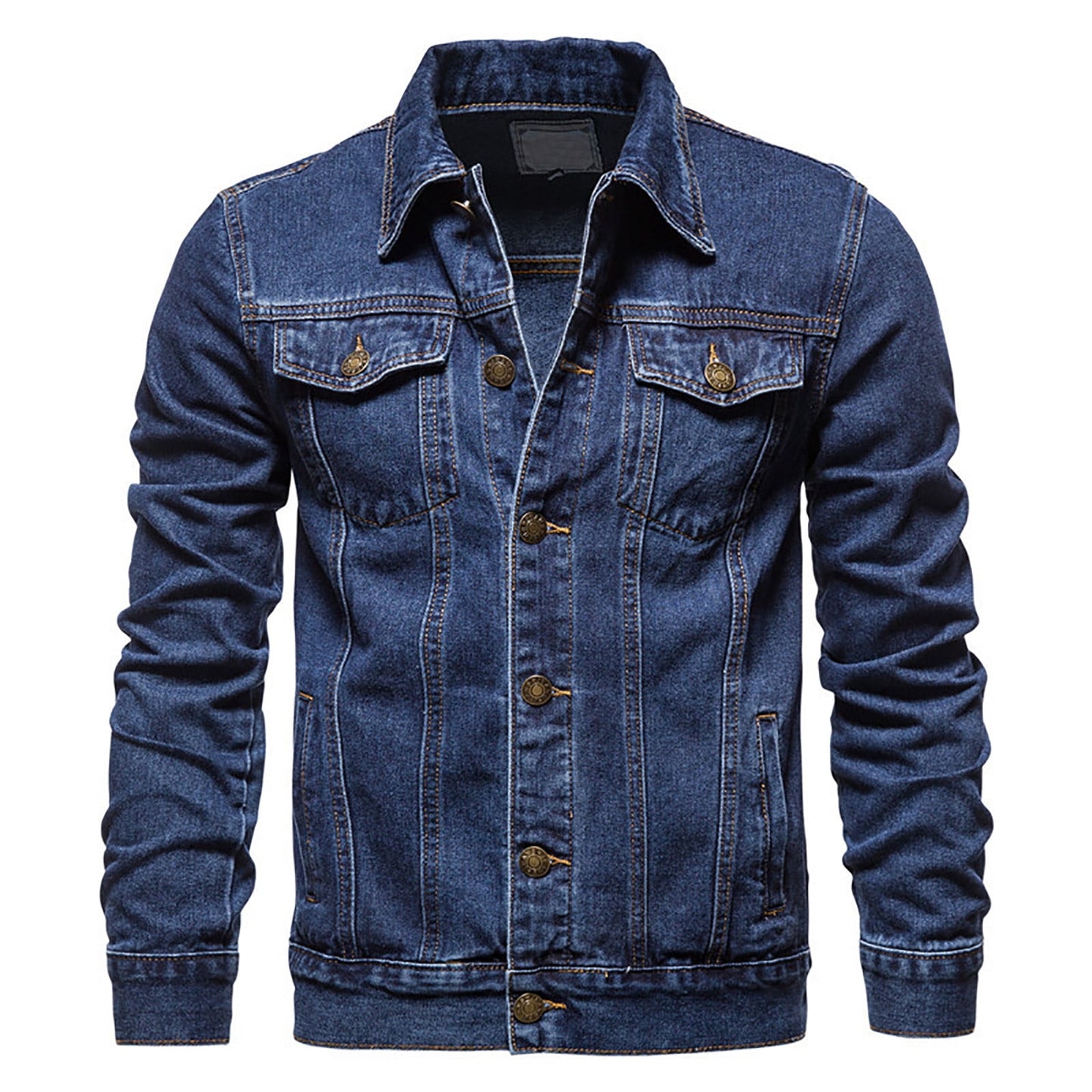 Men's Oversized Denim Jacket – Plus Size Lightweight Button-Down Lapel Jean Coat