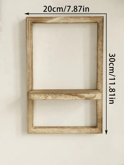 Charming Rustic Wooden Floating Shelves - Perfect Wall Storage for Any Room!