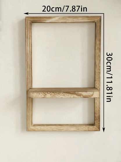 Charming Rustic Wooden Floating Shelves - Perfect Wall Storage for Any Room!