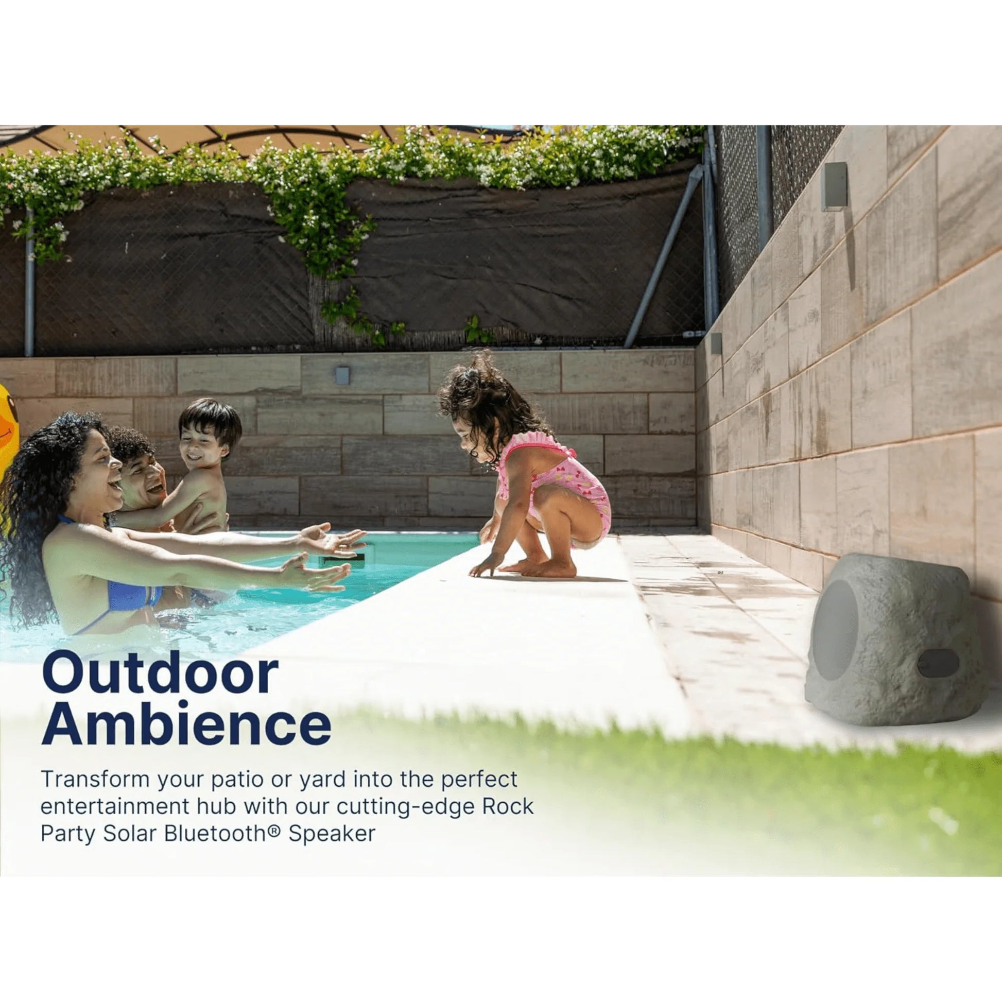 Emerson Rock Party Solar Multicolor LED Bluetooth Speaker System