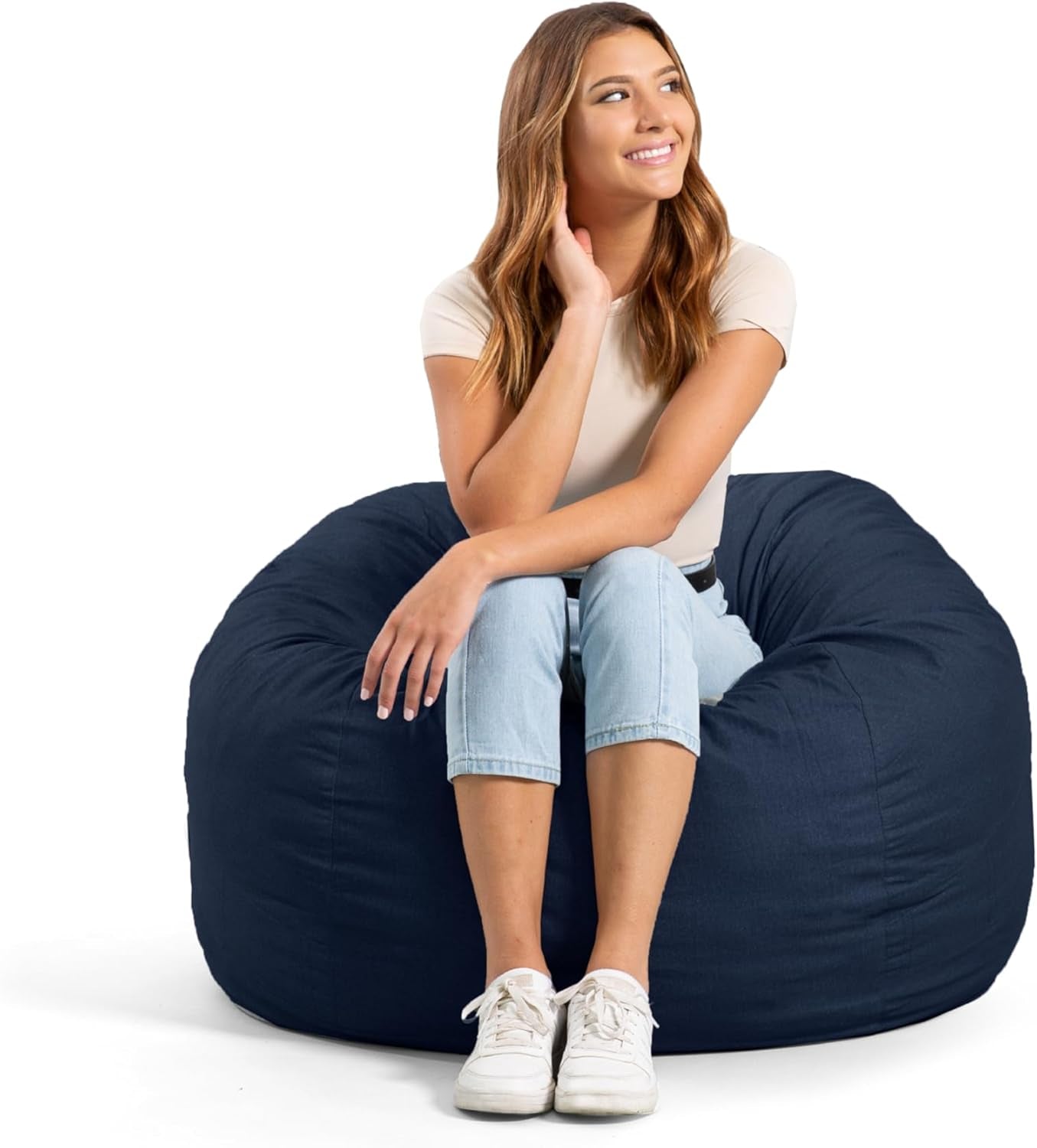 Big Joe Fuf XL Foam-Filled Bean Bag Chair with Removable Cover