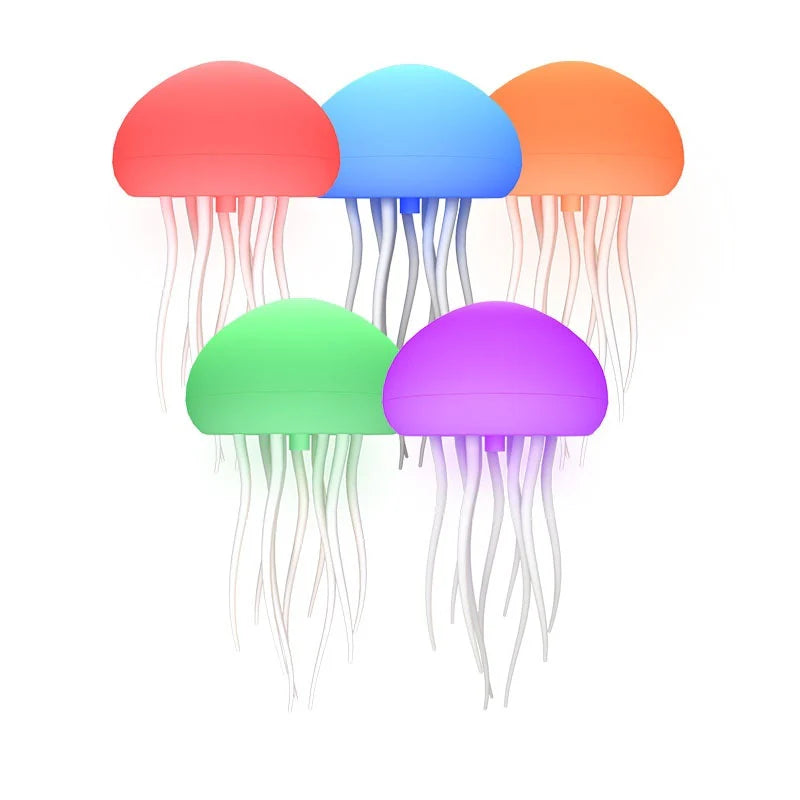 LED Jellyfish Mood Lamp - Portable Smart Night Light and Decorative Table Lamp for Home and Office Use