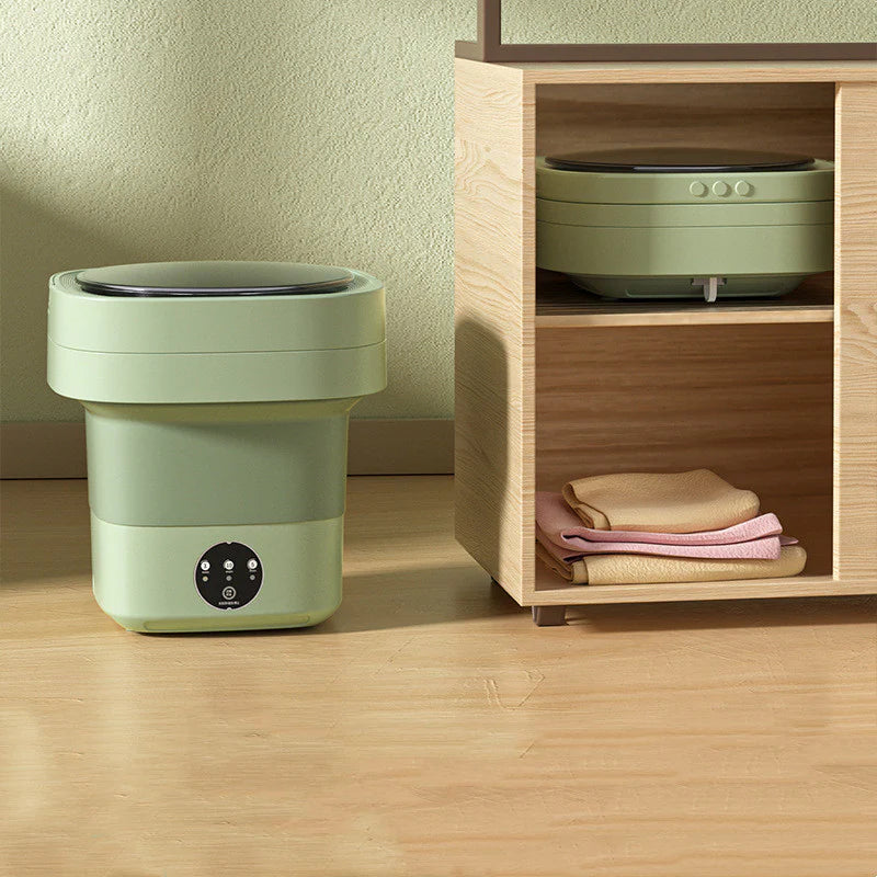 Mini Foldable Washing Machine – Portable Washer with Spin Dry, 3 Wash Modes & Blue Light Sterilization