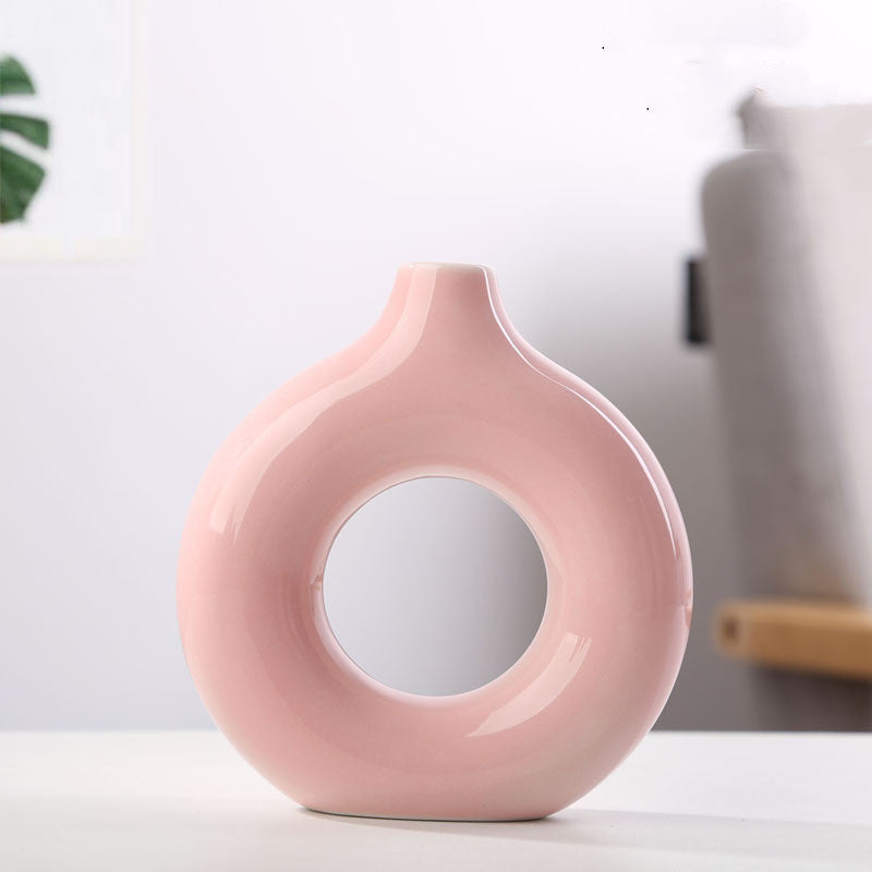 Elevate Your Decor with the Contemporary Frosted Particle Floral Arrangement Vase