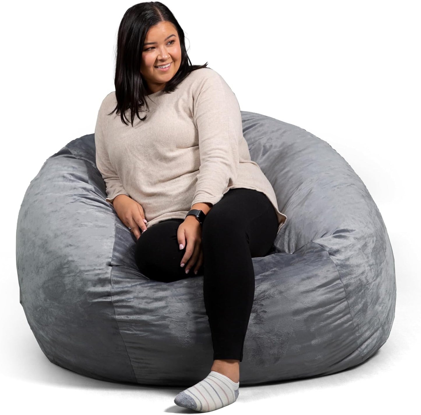 Big Joe Fuf XL Foam-Filled Bean Bag Chair with Removable Cover