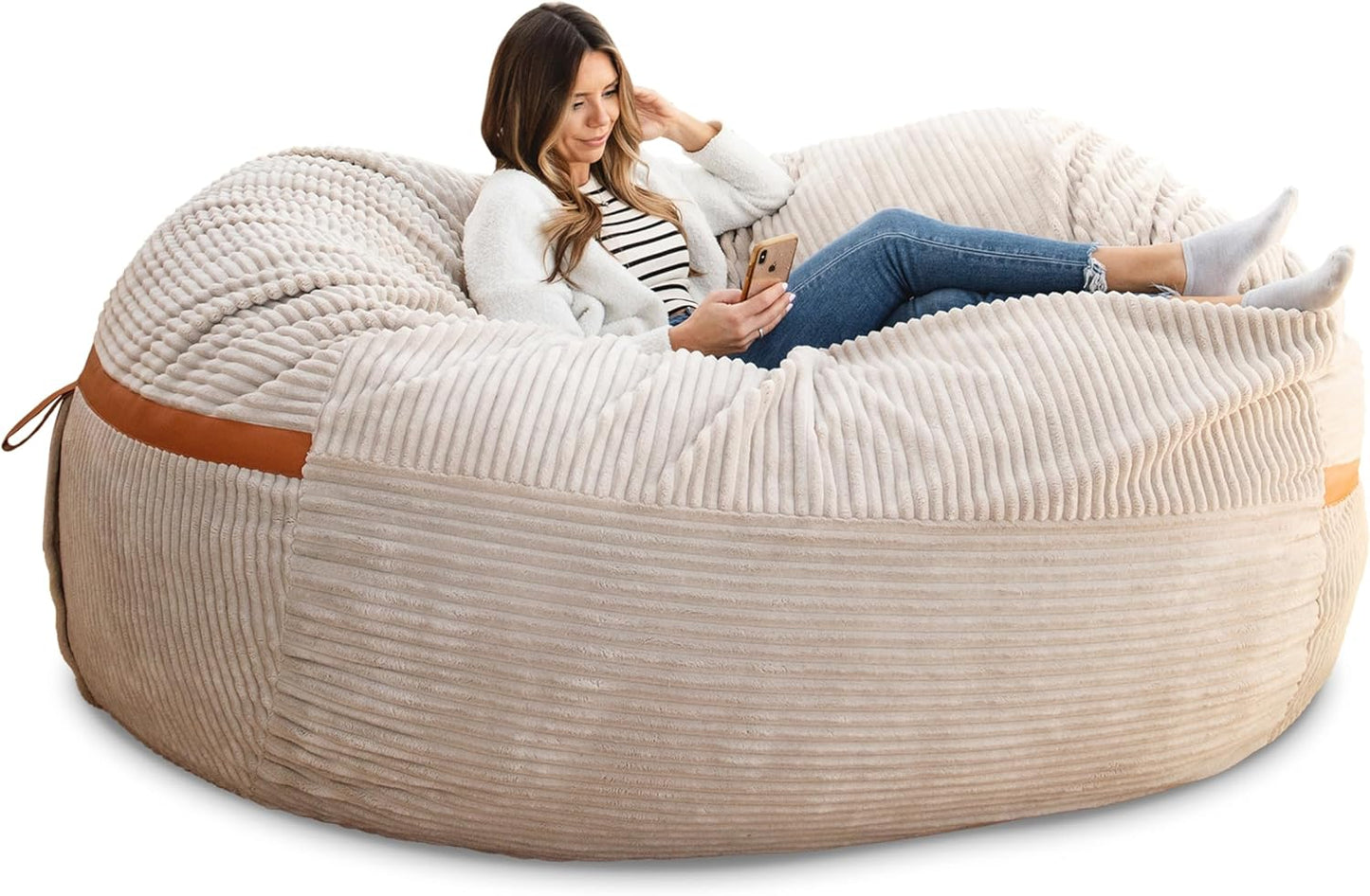 Big Joe Fuf XL Foam-Filled Bean Bag Chair with Removable Cover