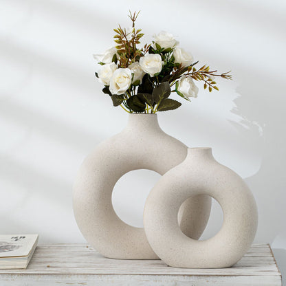 Elevate Your Decor with the Contemporary Frosted Particle Floral Arrangement Vase